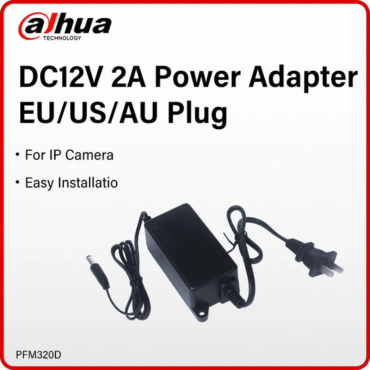 Dahua Original PFM320D DC12V 2A Power Adapter Easy Installation Overvoltage Protection CCTV Power For Dome Turret Bullet Camera